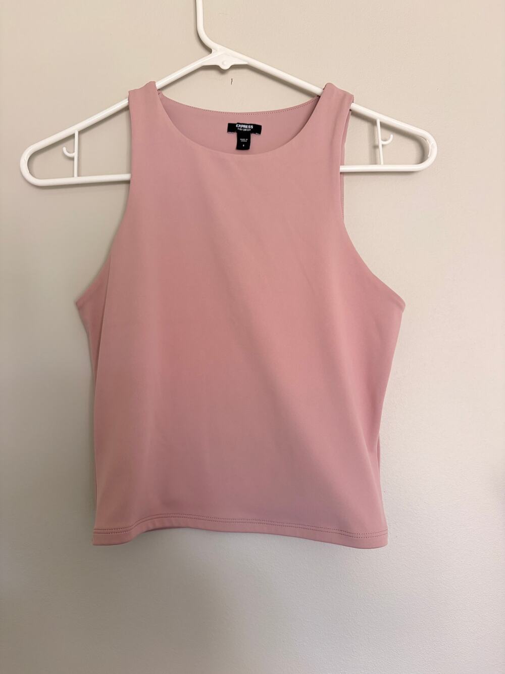 Express Pink Rib Tank Top